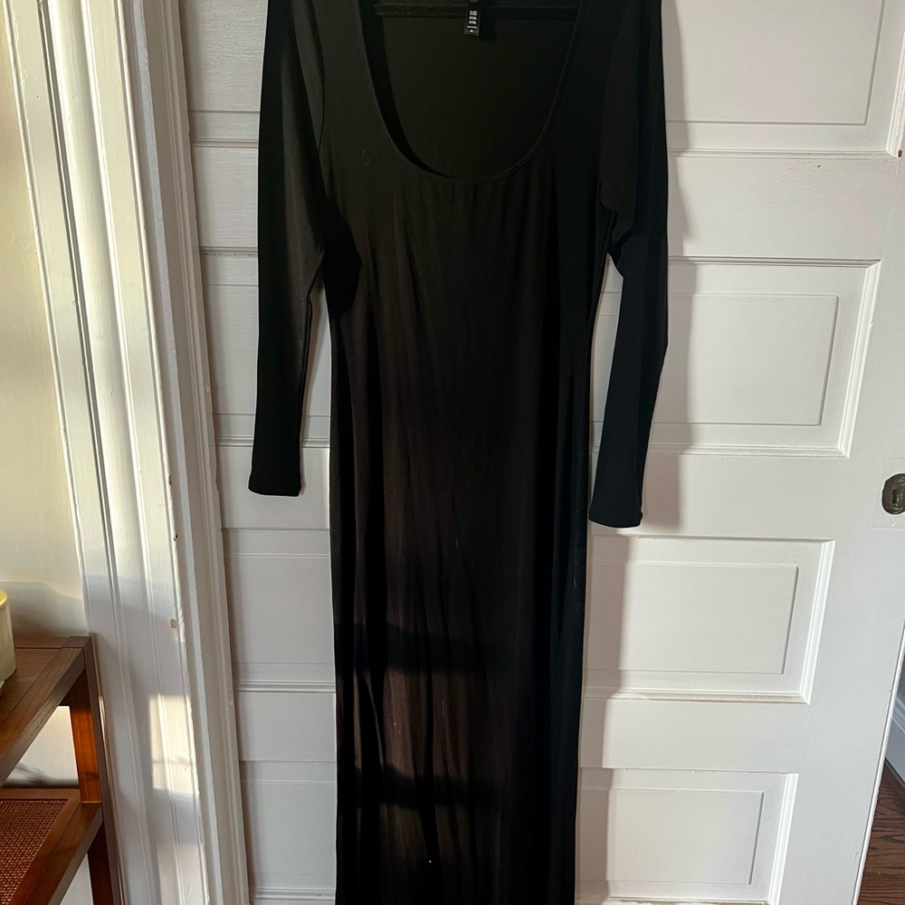 SKIMS Soft Lounge Long Sleeve Dress – Onyx – Size XL – NWOT